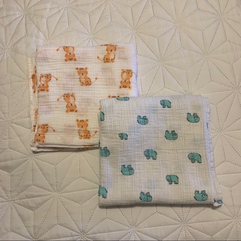 Muslin Swaddle Blanket Pair